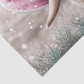 Decoupage Christmas Highland Koe Roze Decor Tissuepapier (Detail)