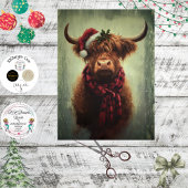 Decoupage Christmas Highland Rustic Holiday Cheer Tissuepapier