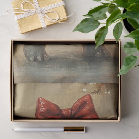 Decoupage Christmas Hippo Ballerina Whimsical Tissuepapier (Geschenk)