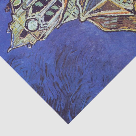 Decoupage Church of Auvers Van Gogh Tissuepapier (Detail)