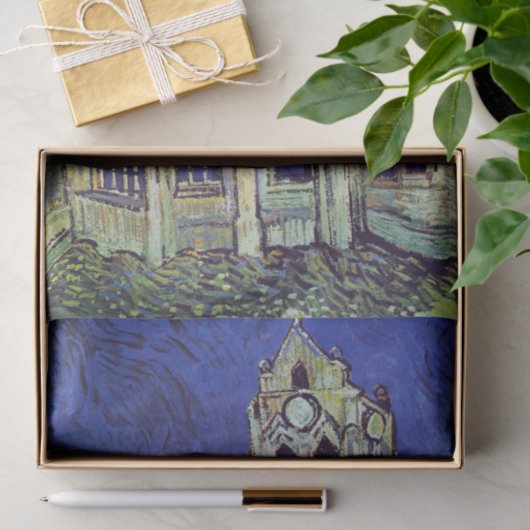 Decoupage Church of Auvers Van Gogh Tissuepapier (Geschenk)