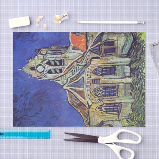Decoupage Church of Auvers Van Gogh Tissuepapier (Craft)