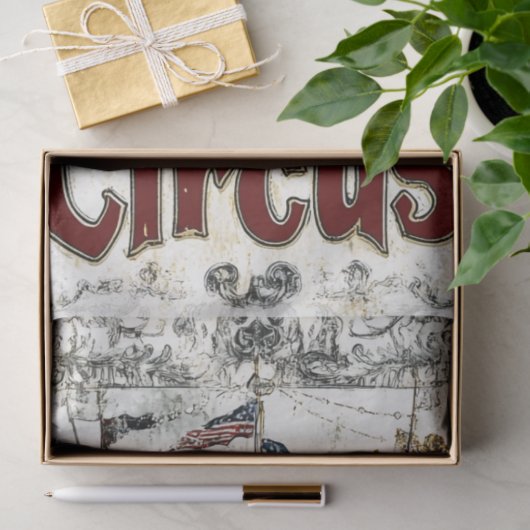 Decoupage  Circus Carrousel Poster Thema Tissuepapier (Geschenk)