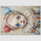 Decoupage Circus Meisje Clown Jester Tissuepapier (Voorkant)