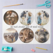 Decoupage Cirkelzaag Ontwerpen Vintage Design 8.5" Tissuepapier (Craft)