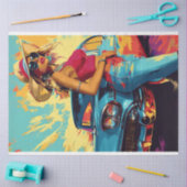 Decoupage Classic Car Chic Poster Tissuepapier (Craft)