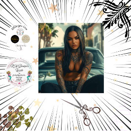 Decoupage Classic Car & getatoeëerd chique Poster Tissuepapier