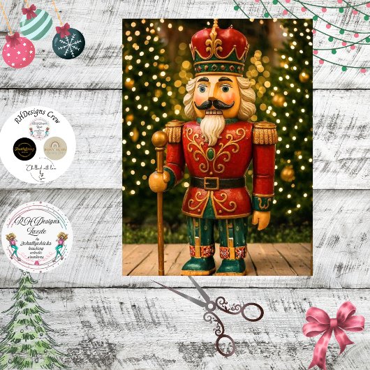 Decoupage Classic Nutcracker Red Green  Tissuepapier