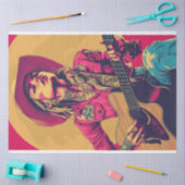 Decoupage Classic Poster Nashville Girl Gitarist Tissuepapier (Craft)