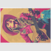 Decoupage Classic Poster Nashville Girl Gitarist Tissuepapier (Voorkant)