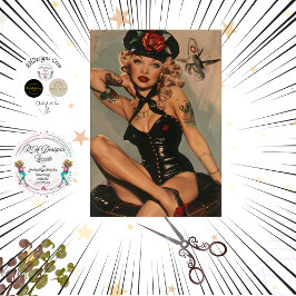 Decoupage Classic Poster Pin Up Girl WWII Tissuepapier
