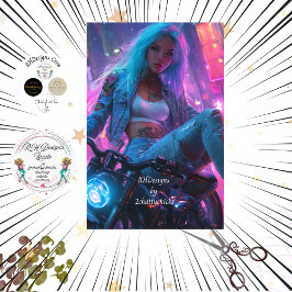 Decoupage Classic Poster van Futuristische Biker C Tissuepapier