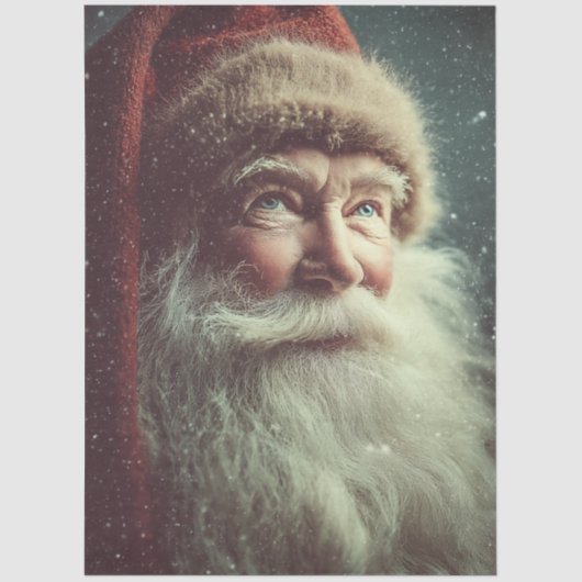 Decoupage Classic Santa Claus Winter Scene Tissuepapier (Voorkant)