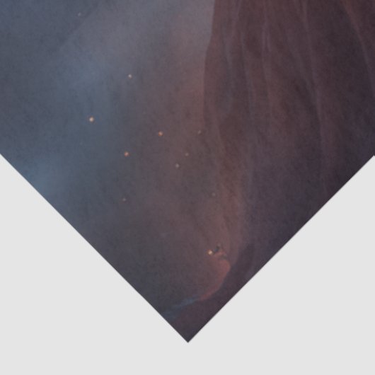 Decoupage Cloaked Women Moonlit Summons Castle.  Tissuepapier (Detail)