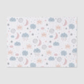 Decoupage Clouds Moon Starry Sky Baby shower Tissuepapier (Voorkant)