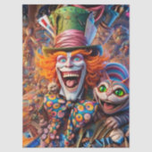 Decoupage Clown & Cat Chaos Enchanted Forest  Tissuepapier (Voorkant)