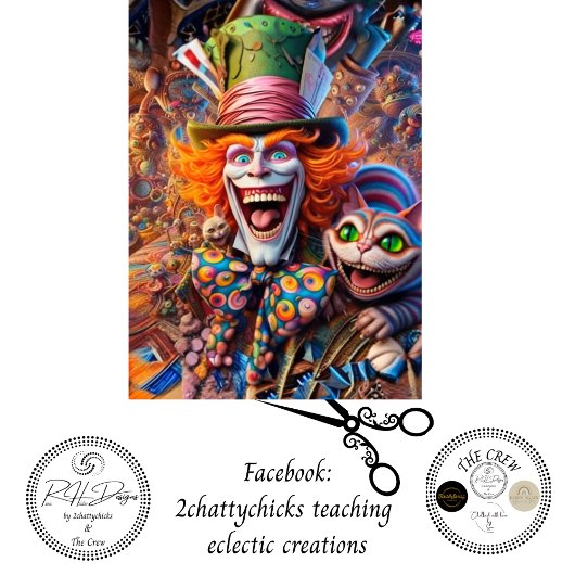 Decoupage Clown & Cat Chaos Enchanted Forest  Tissuepapier