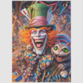 Decoupage Clown & Kat Chaos Betoverd Woud Tissuepapier (Voorkant)
