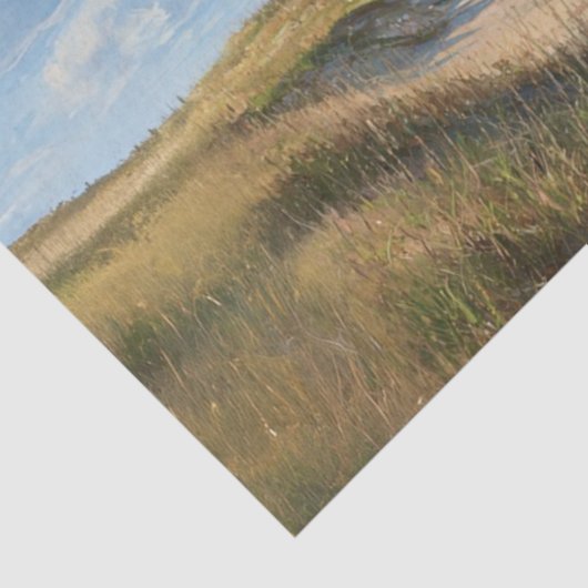 Decoupage Coastal Scene Beach Light House Tissuepapier (Detail)