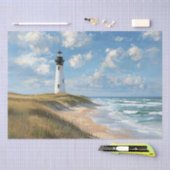 Decoupage Coastal Scene Beach Light House Tissuepapier (Craft)
