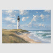 Decoupage Coastal Scene Beach Light House Tissuepapier (Voorkant)