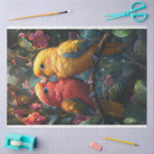 Decoupage Conure Tortelduifjes in tropisch bos Tissuepapier (Craft)