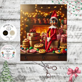 Decoupage Cookie Table Elf Holiday Mischief Tissuepapier