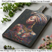 Decoupage Cool Nigeriaanse Vrouw Faux Mozaïek 040 Tissuepapier