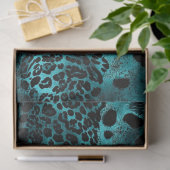 Decoupage Coördinerende Blauwgroen Tiger Skin Prin Tissuepapier (Geschenk)