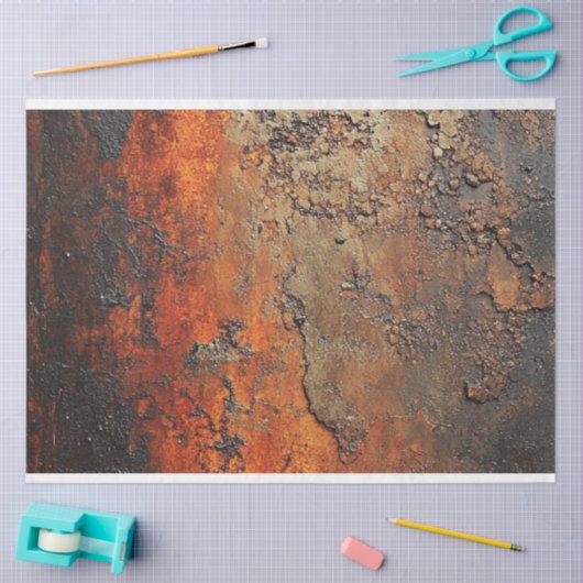 Decoupage Copper Patina Faux Finish Tissuepapier (Craft)