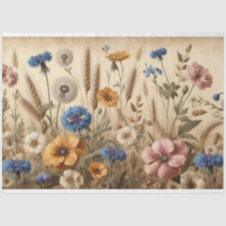 Decoupage Cornflower Paardenbloem Tissue Paper Tissuepapier