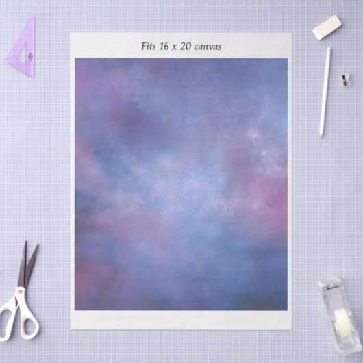 Decoupage Cosmic Nebula Backdrop Mermaid 16x20 Tissuepapier (Craft)