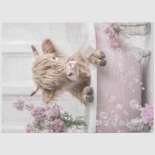 Decoupage Country Charm Highland Calf Tub Tissuepapier