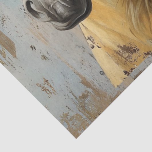 Decoupage Country Elegance Paarden Bogen & Harnass Tissuepapier (Detail)