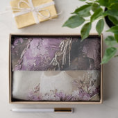 Decoupage Country Girl Gitaar Zanger Lila Jurk Tissuepapier (Geschenk)