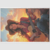 Decoupage Country Girl Karakter DEBBIE Tissuepapier (Voorkant)