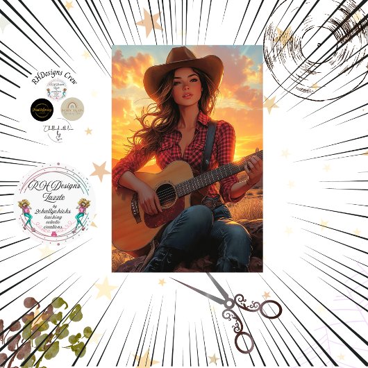 Decoupage Country Girl Karakter DEBBIE Tissuepapier