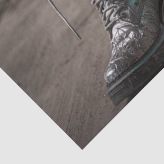 Decoupage Country Girl Turquoise Guitar Strings Tissuepapier (Detail)