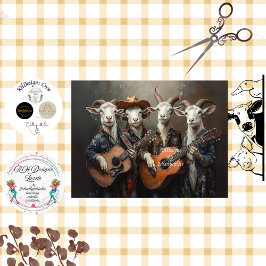 Decoupage Country Music Boerderij Geiten Tissuepapier