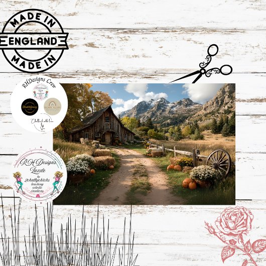 Decoupage Country Side Engeland Herfst landschap Tissuepapier