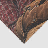 Decoupage Cowboy Horse Field voor Storm Tissuepapier (Detail)