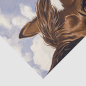 Decoupage Cowboy & Horse Resting Field Zonnige dag Tissuepapier (Detail)