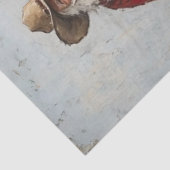 Decoupage Cowboy Santa en zijn paard Tissuepapier (Detail)