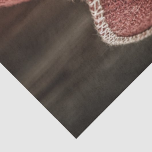 Decoupage Cowboy Santa Peeking Rustic Fence  Tissuepapier (Detail)