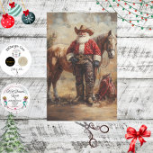 Decoupage Cowboy Sinterklaas en Gift Bag Tissuepapier