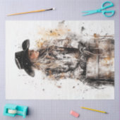 Decoupage Cowgirl Barrel Racer voor Barrel Tissuepapier (Craft)