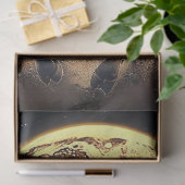 Decoupage Cowgirl Rijden Bull op de maan achtergro Tissuepapier (Geschenk)