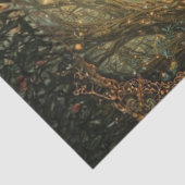 Decoupage Curious Girl Mystical Caterpillar  Tissuepapier (Detail)