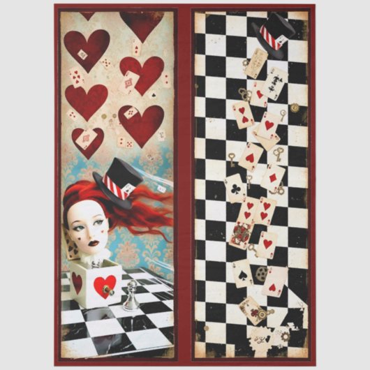Decoupage Curious Wonderland Tissuepapier (Voorkant)