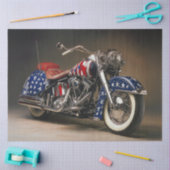 Decoupage Custom American Spirit Flag Motorcycle Tissuepapier (Craft)